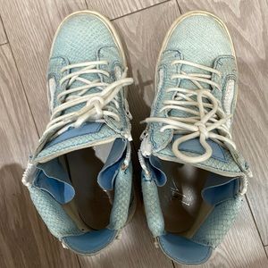Giuseppe Zanotti Light Blue and White Women's Sneakers
